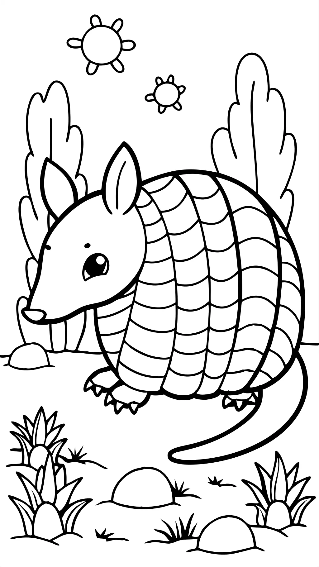 Página de color armadillo